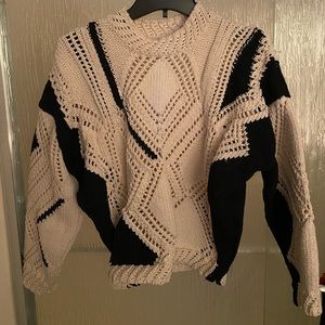 Hand crocheted dolman sweater
